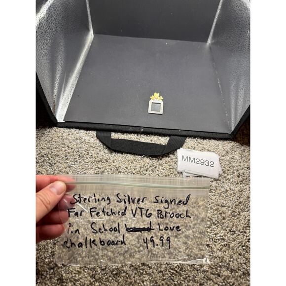 Vtg Far Fetched Sterling Silver 925 Brass Heart House Picture Frame Brooch Pin - Picture 10 of 10